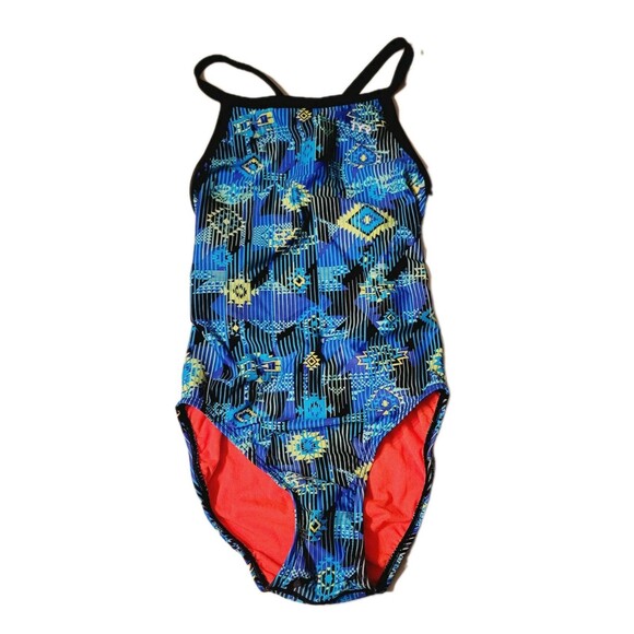 TYR Female Size 30 Azoic Diamondfit Durafast 1pc Swimsuit WDDAZ7A Lined Blue $60 - Picture 5 of 16